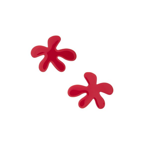SIMON MILLER Flower Earrings Paprika Red - Picture 2 of 8